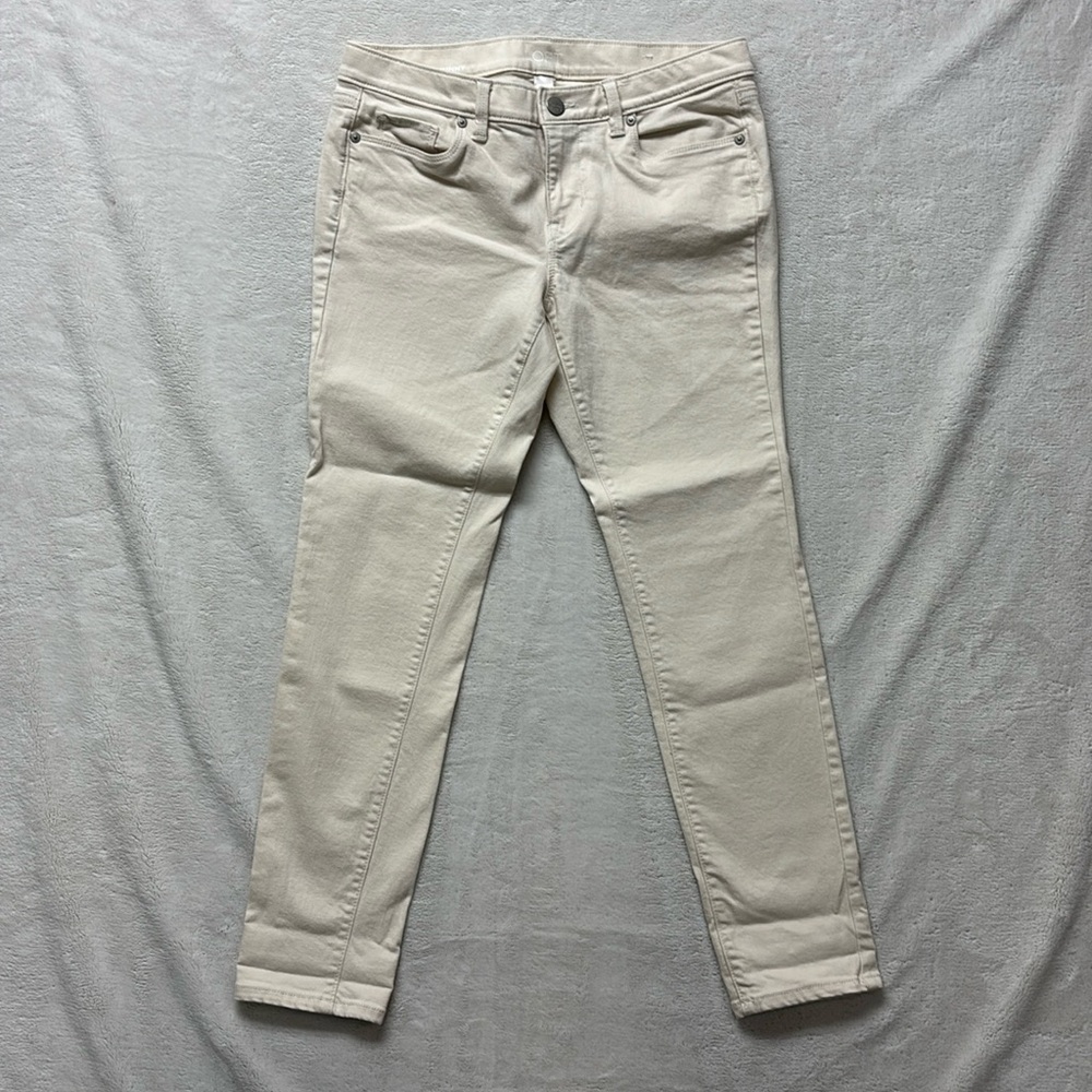 Ann Taylor loft modern skinny cream Pants Size 8p